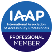 Insignia IAAP International Association of accessibility professionals member